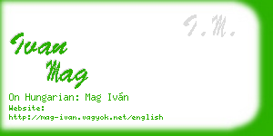 ivan mag business card